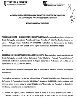 Engenharia e Constru&ccedil;&otilde;es, S.A. e Sociedade de Constru&ccedil;&otilde;es