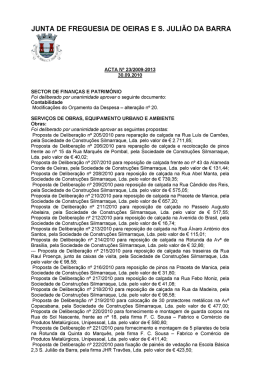 Acta da Junta de Freguesia n&ordm; 23/2009-2013