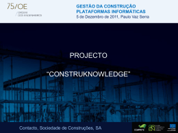 PROJECTO &ldquo;CONSTRUKNOWLEDGE&rdquo;