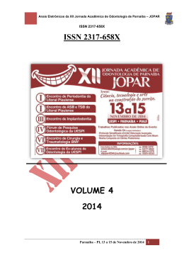 Edi&ccedil;&atilde;o 2014 - Odontologia