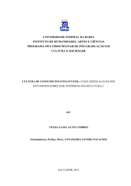 DISSERTA&Ccedil;&Atilde;O CULTURA DE CONSUMO INFANTO