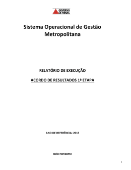 Sistema Operacional de Gestão Metropolitana