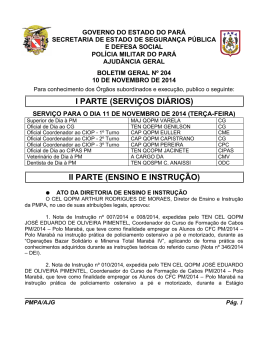 BG 204 - De 10 NOV 2014 - Proxy da Polícia Militar do Pará!