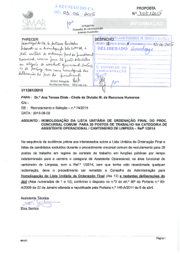 A REUNI&Atilde;O oo CA PRoPosTA