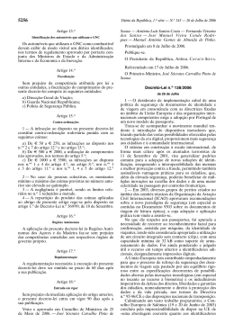 Decreto-Lei n.&ordm; 138/2006, de 26 de Julho