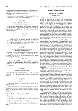 Decreto-Lei n.º 8/2007 - IES - Informação Empresarial Simplificada