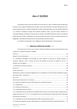 reuni&atilde;o ordin&aacute;ria de 16 de outubro