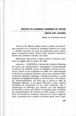 &Iacute;ndice dos Autores - Maria da Concei&ccedil;&atilde;o Sousa