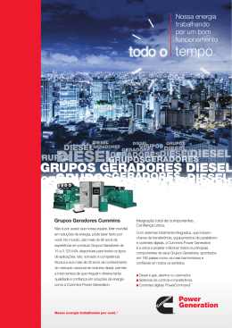 Grupos Geradores Diesel - Cummins Power Generation