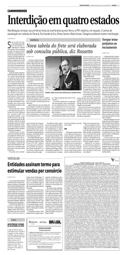 Nova tabela do frete ser&aacute; elaborada sob consulta p&uacute;blica, diz