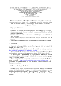 Edital 2015 - Liceu S&atilde;o Jos&eacute; de de Itaipava