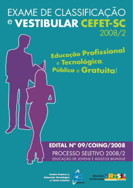 VESTIBULAR CEFET-SC