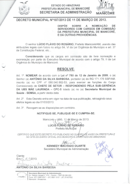NOMEACAO DE ANTONIO DA SILVA BARBOSA SEMSA