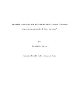 &ldquo;Gerenciamento de riscos de acidentes do Trabalho - Arca