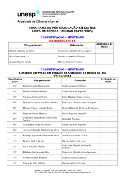 Lista de Espera - BOLSAS - MESTRADO - 2014