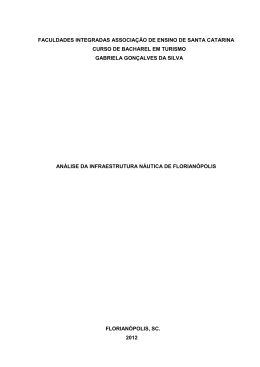 An&aacute;lise da Infraestrutura N&aacute;utica de Florian&oacute;polis