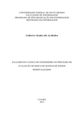 Julgamento cl&iacute;nico do enfermeiro no processo de avalia&ccedil;&atilde;o