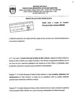 Es`rAoo oo PâAui - Câmara Municipal de Eliseu Martins