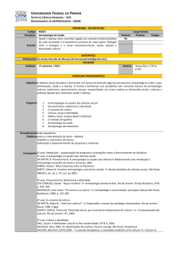 Antropologia da Sa&uacute;de