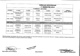 clÊNclAs BloLóGchs, 1 1° sEMEsTRE 2014