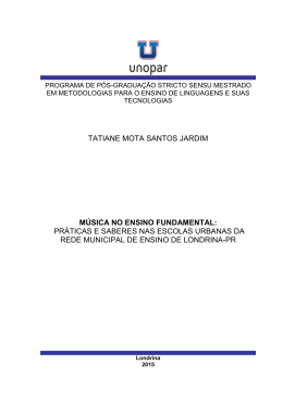 m&uacute;sica no ensino fundamental