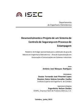 Desenvolvimento e Projeto de um Sistema de Controlo de