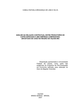 an&aacute;lise da rela&ccedil;&atilde;o contratual entre produtores de caf&eacute;s