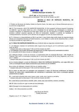 lei 488 de 2006 ibatiba Institui o selo de inspe&ccedil;&atilde;o municipal