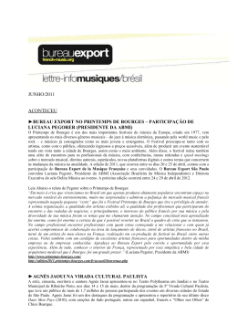 bureauexport lettre-infomusiques/bresil junho 2011
