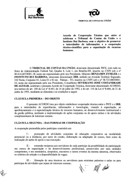 INSTITUTO RUI BARBOSA - Tribunal de Contas da União