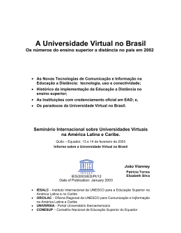 A Universidade virtual no Brasil