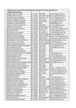 Alunos que j&aacute; cursaram mais de 19 disciplinas e n&atilde;o