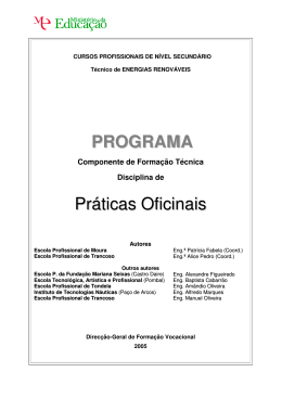 PROGRAMA Pr&aacute;ticas Oficinais