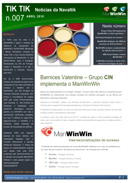 Barnices Valentine – Grupo CIN implementa o ManWinWin