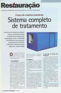 A ExAUST&Atilde;o DE EUIVIOS DAS cozINHAS ooLocA UIVI