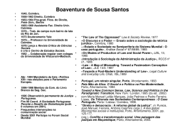 Boaventura de Sousa Santos - Faculdade de Direito da UNL