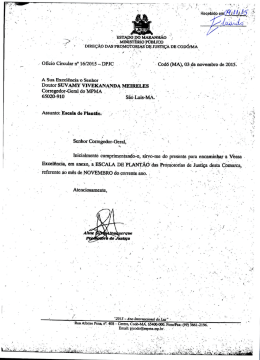 Escala de Plantão de Codó- mês novembro