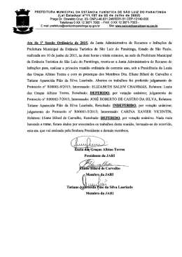 PREFEiTuRA MUNICIPAL DA ESTÂNCIA TuRÍsTIcA DE sÃo Lulz