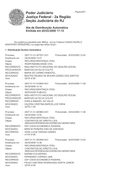 Justi&ccedil;a Federal - 2a Regi&atilde;o Poder Judici&aacute;rio Se&ccedil;&atilde;o - JF-RJ