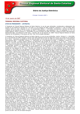 2007 - Tribunal Regional Eleitoral de Santa Catarina