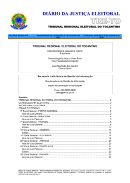 DI&Aacute;RIO DA JUSTI&Ccedil;A ELEITORAL