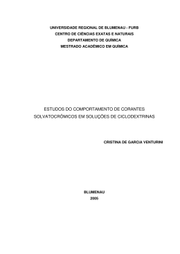 Estudo do Comportamento de Corantes Solvatocromicos