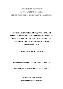 Delimita&ccedil;&atilde;o da &aacute;rea de influ&ecirc;ncia dos PGVs para estudos - MSc