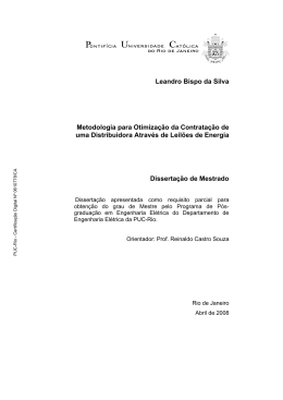 Leandro Bispo da Silva Metodologia para Otimiza&ccedil;&atilde;o da
