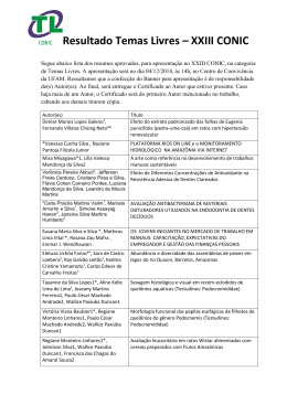 Resultado Temas Livres