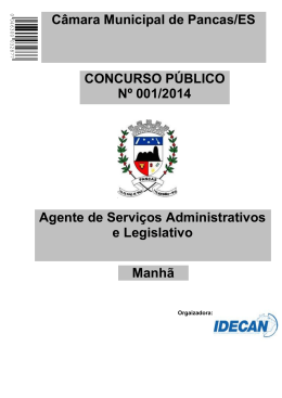 agente de servi&ccedil;os administrativos e legislativo