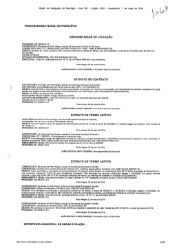 INEXIGIBILEDADE DE LICITAÇÃO