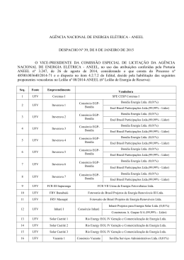 Despacho CEL - Habilita&ccedil;&atilde;o - 08/01/2015