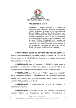 Provimento Nº032/2015 - Ministério Público do Estado do Ceará
