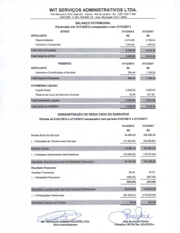 WIT SERVI&Ccedil;OS ADMINISTRATIVOS LTDA.